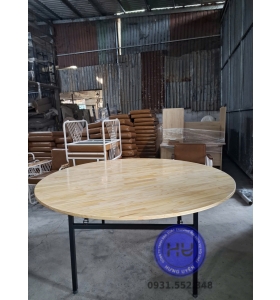 Bàn tròn nhà hàng - 1m6  gỗ  thông