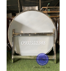 Bàn tròn inox  1.4m chân rời