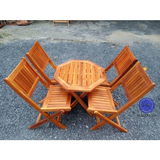  Bộ bàn ghế gỗ hình lục giác