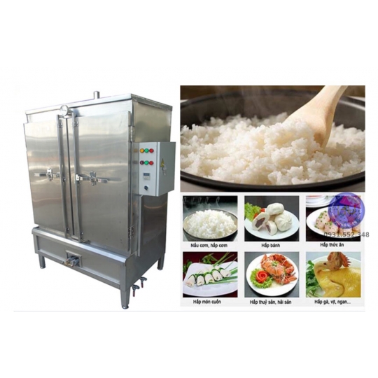 Tủ hấp cơm công nghiệp 100kg gạo -niox cao cấp 304