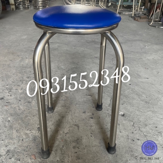 Ghế đôn inox - mặt nệm